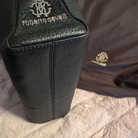 Roberto Cavalli black leather hobo handbag - Picture 5 of 10